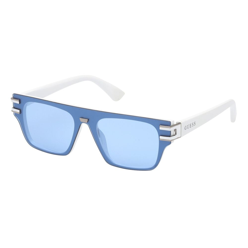 Guess Lunettes de Soleil Blanches, Résine, Protection UV 100%