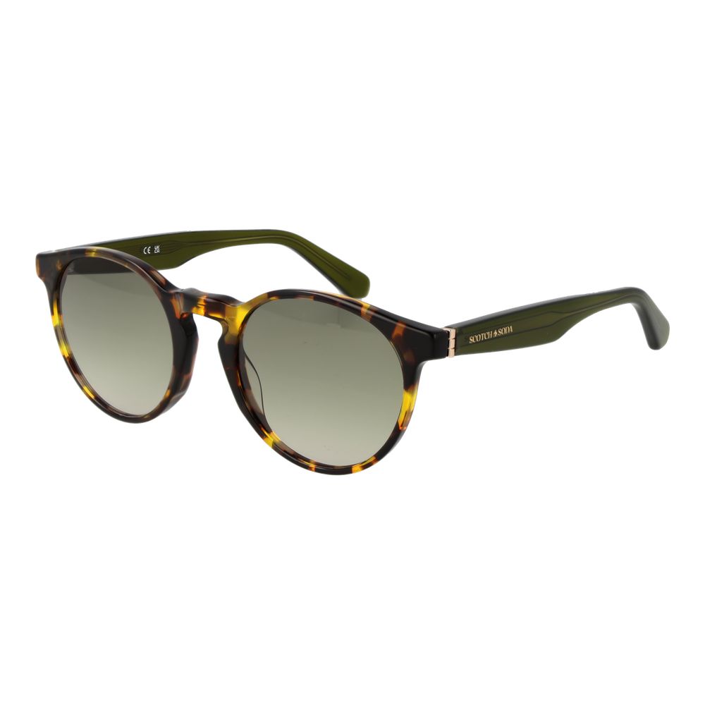 Scotch & Soda Lunette Acétate Marron, Forme Ronde, Protection UV