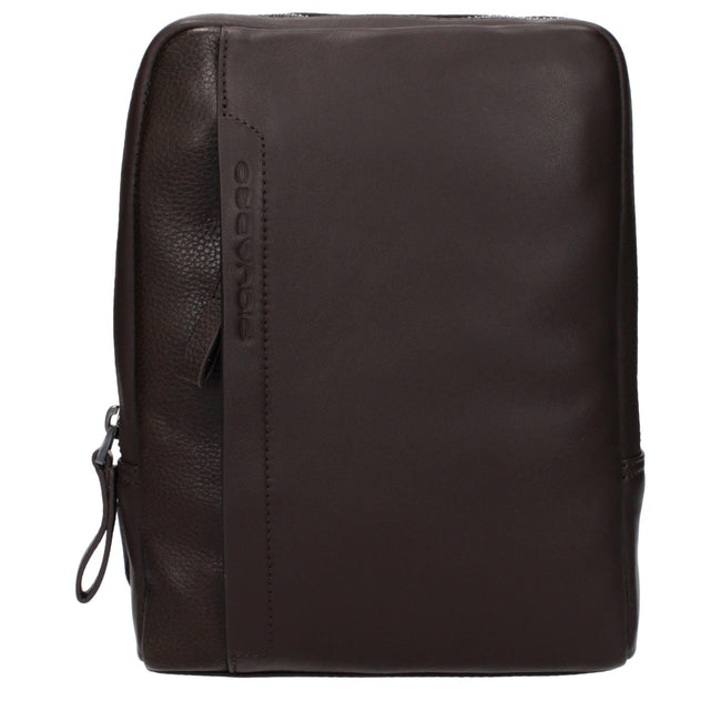 Piquadro Sacoche bandoulière Cuir marron, Logo frontal, Effet vintage - Piquadro | Hollys Men