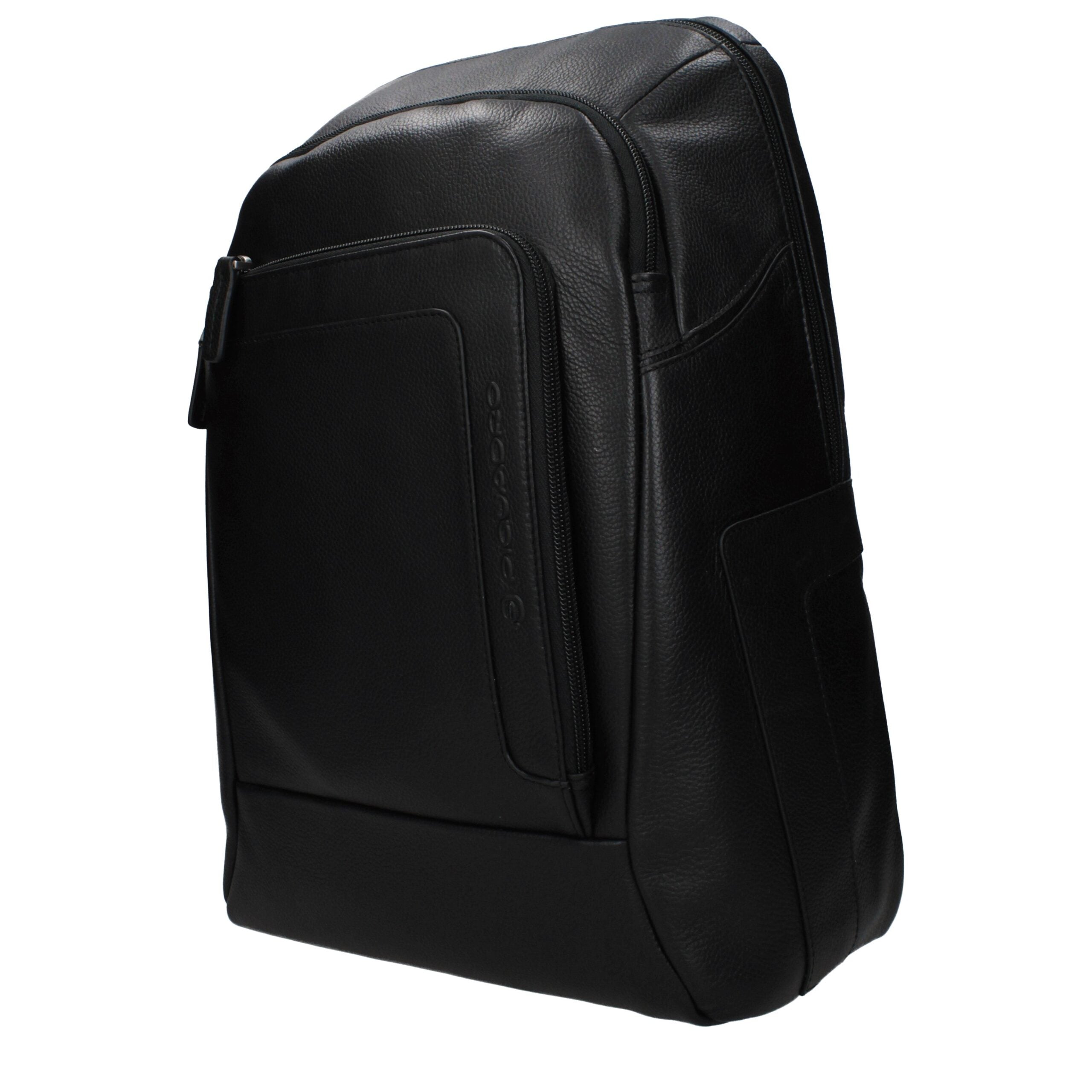 Piquadro Sac à dos cuir noir vintage, compartiment PC/iPad