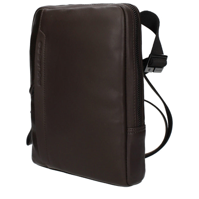 Piquadro Sacoche bandoulière Cuir marron, Logo frontal, Effet vintage - Piquadro | Hollys Men