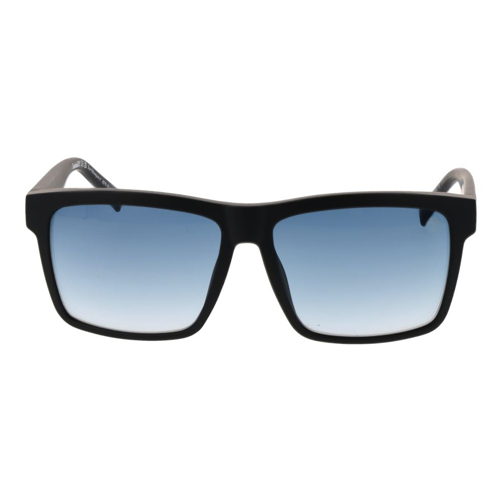Timberland Lunette Acier Inoxydable, Monture Noire, Verres Bleus