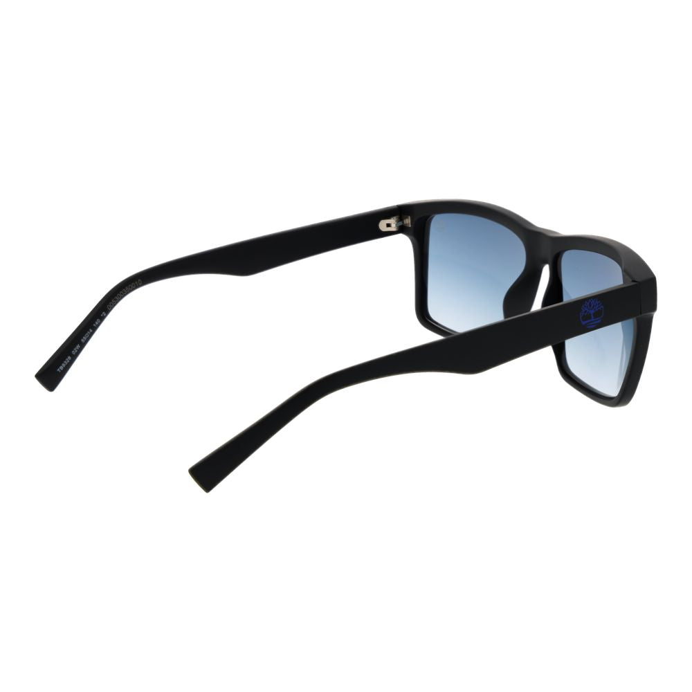 Timberland Lunette Acier Inoxydable, Monture Noire, Verres Bleus